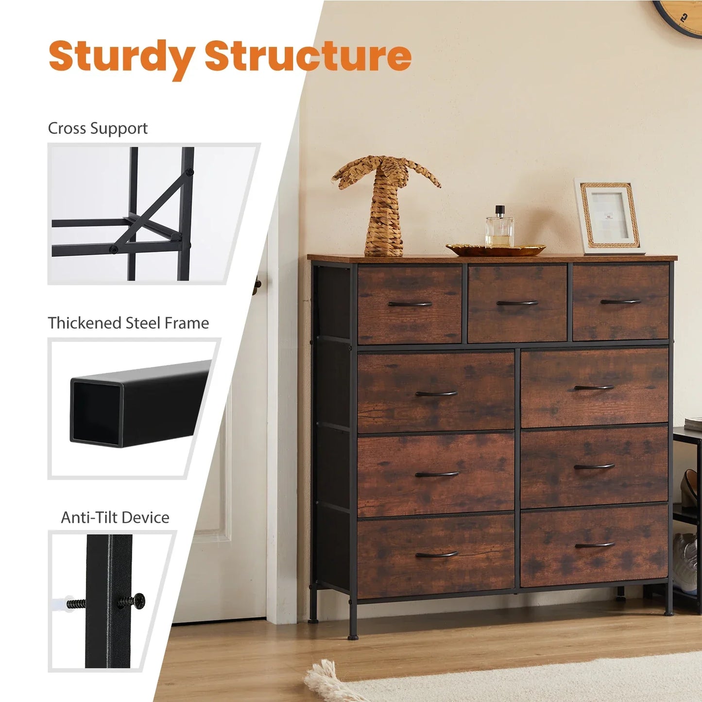 JHK Dresser for Bedroom Storage