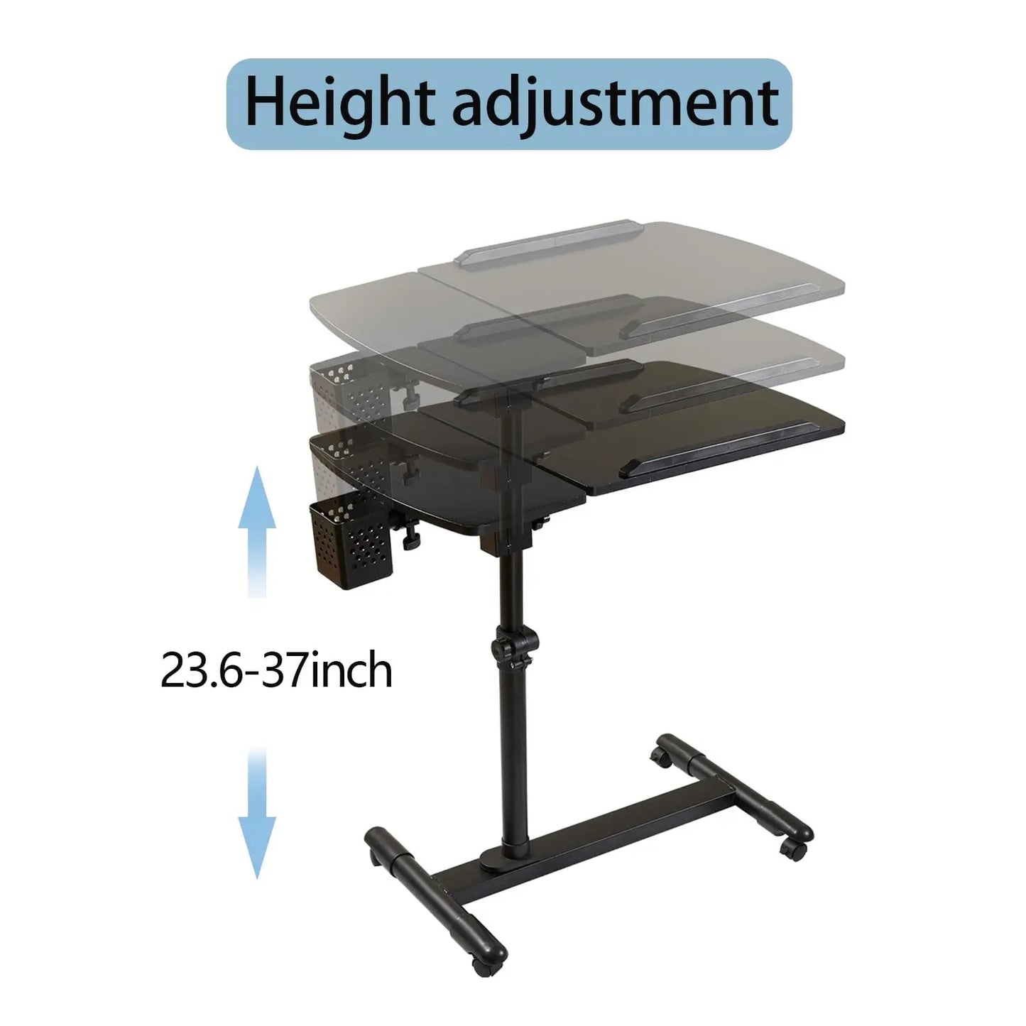 Adjustable Laptop Table with Wheels