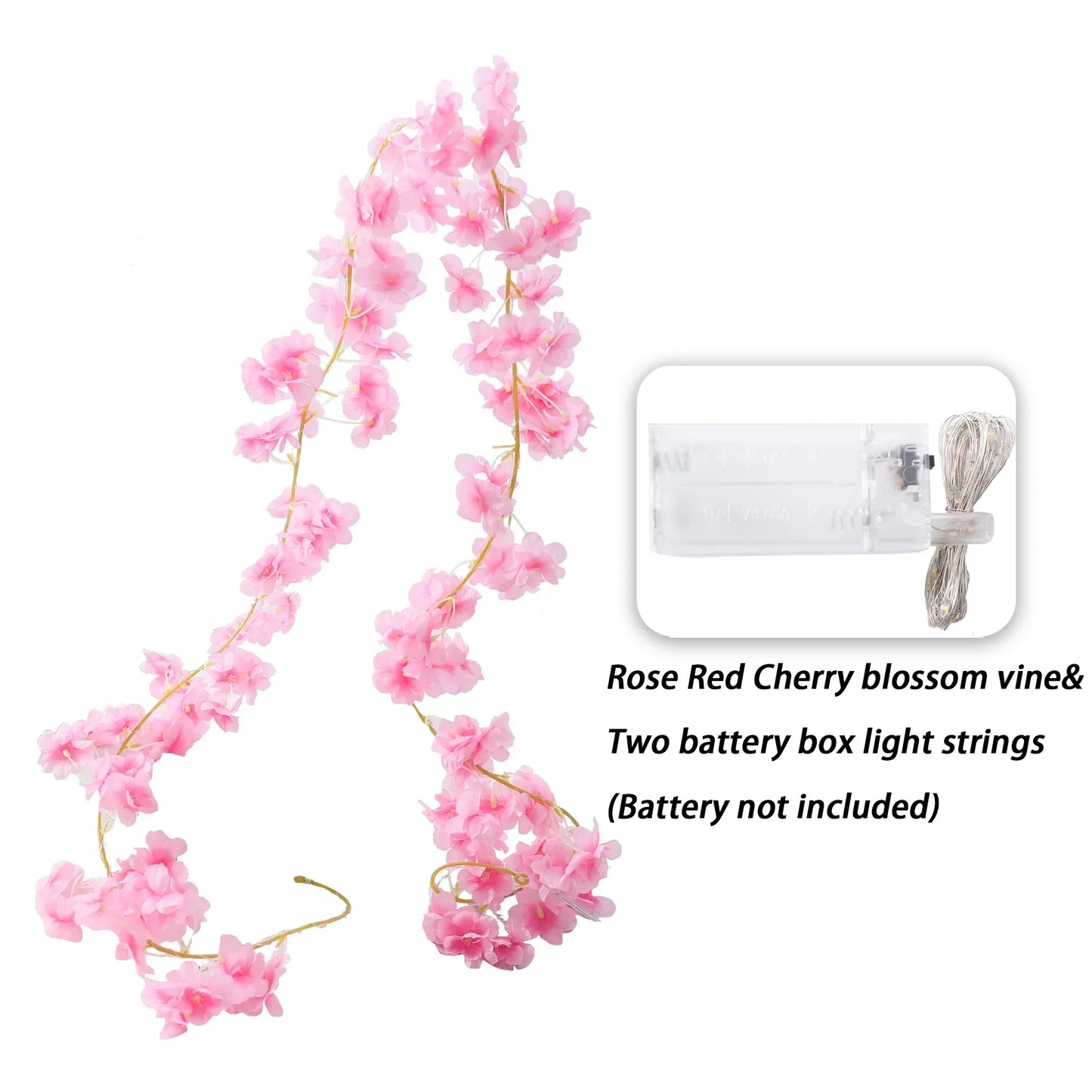 Kahaul Artificial Cherry Blossom Vine Décor