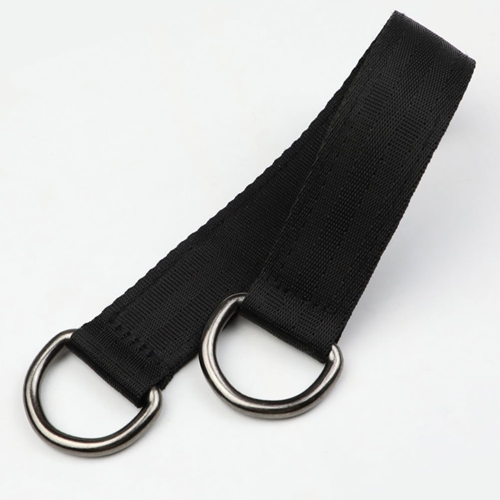 Worgeous 6Pcs Tree Swings Straps Black Stainless Steel for Porch Swing Hangers and Outdoor Picnics