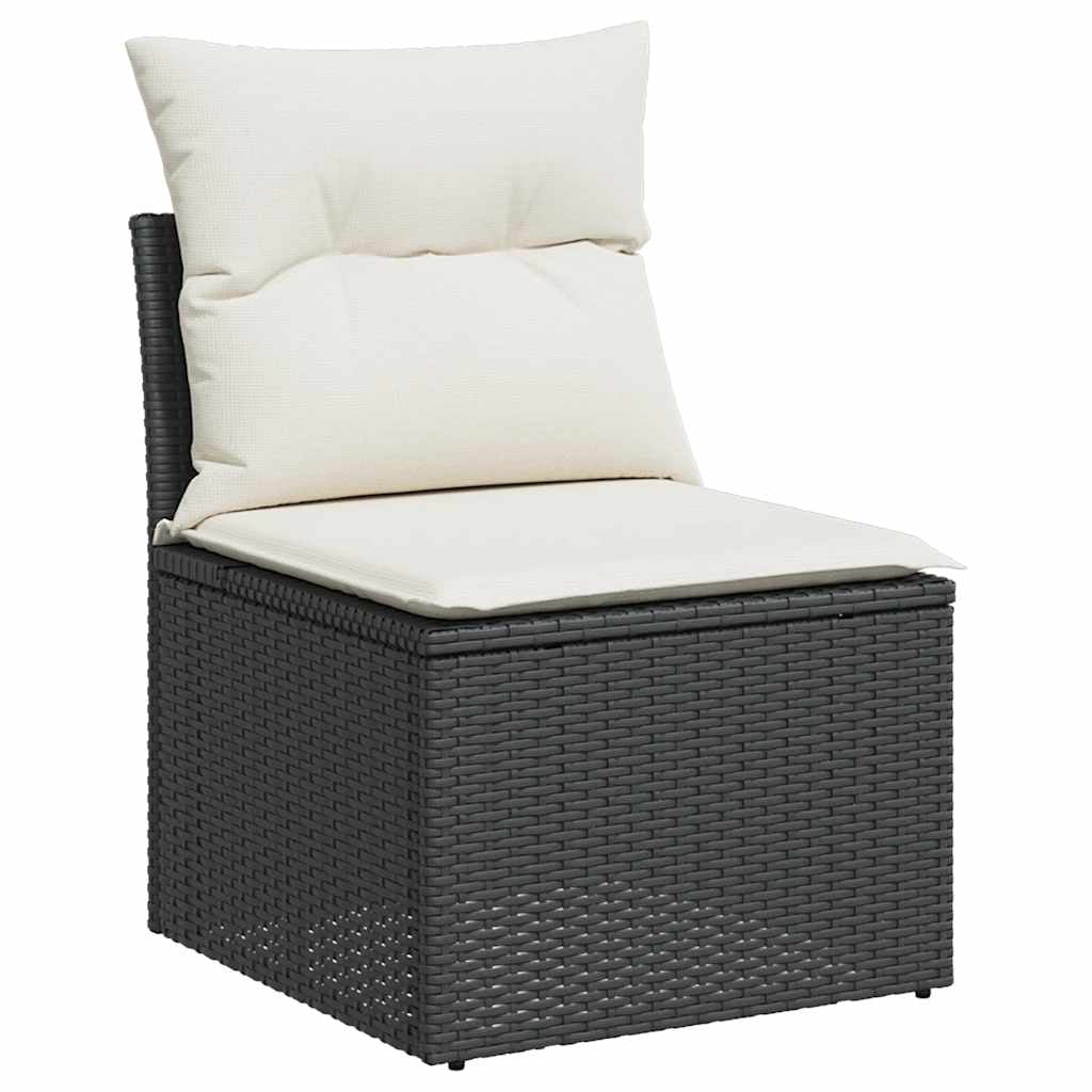 vidaXL Garden Sofa Set Black