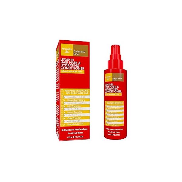 Arvazallia Leave-in Hair Mask and Hydrating Conditioner Spray for Dry or Damaged - Professional Grade Moisturizer