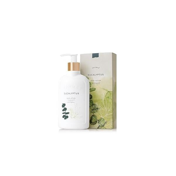 Thymes Eucalyptus Body Lotion - Shea Butter wIth Vitamin E, jojoba Oil, and Honey for Skin Care Routine Hand Women & Men (9.25 fl oz)