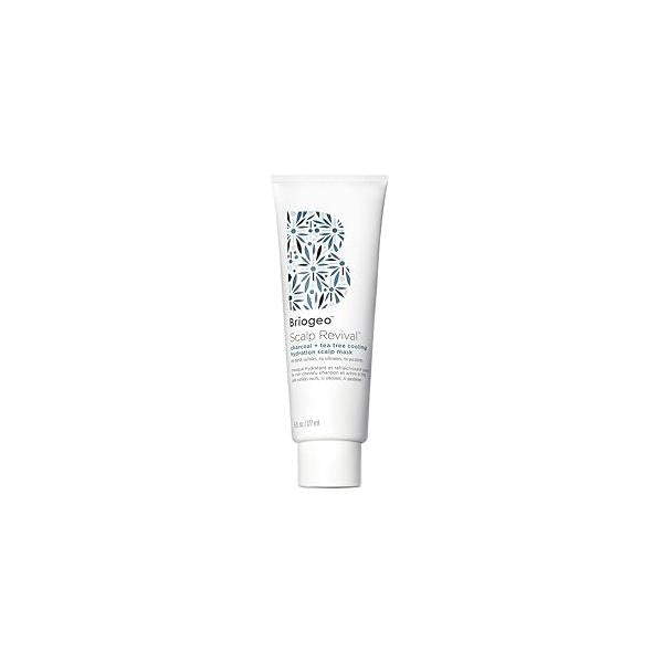Briogeo Scalp Revival Charcoal + Tea Tree Cooling Hydration Mask, Dry Treatment and Moisturizer, Soothes a Dry, Flaky, Itchy Scalp, for Oily Vegan, Cruelty-Free, 6 fl oz