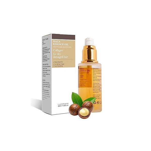 Moroccan Argan Oil Collagen Hair Mask for Healing Cold Pressed Weightless Serum Dry Damaged 50ml